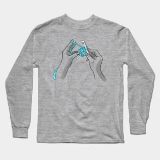 Crocheting hands Long Sleeve T-Shirt